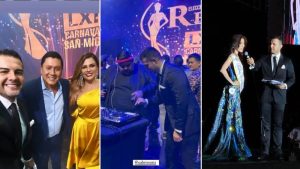 Henry Urbina y Sabroson en eleccion reina Carnaval San Miguel 2023