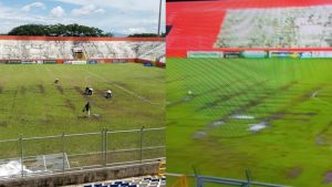 Mal estado del estadio Juan Francisco Barrera