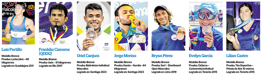 Medallas de Bronce El Salvador Juegos Panamericanos