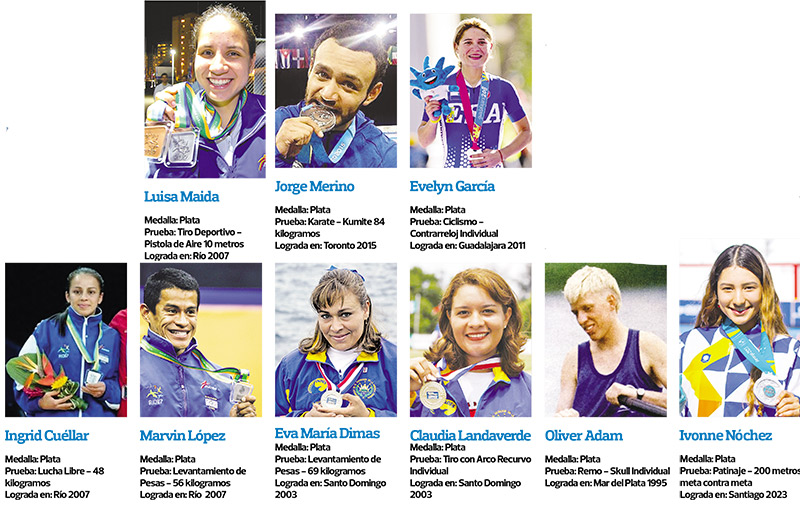 Medallas de Plata El Salvador Juegos Panamericanos