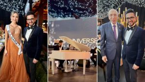 Pianista Andrés Ángel deslumbra a las candidatas a Miss Universo