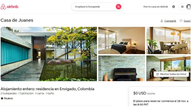 Juanes ofrece gratis su casa en Colombia