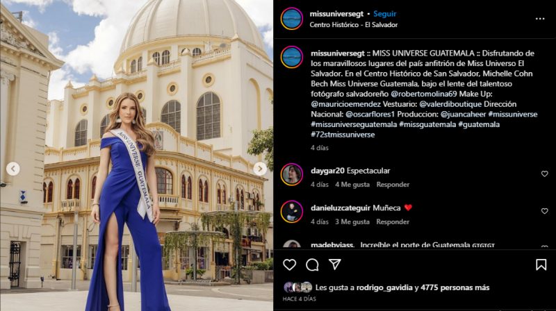 Michelle Cohn, Miss Guatemala, cautiva a El Salvador