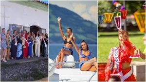 Candidatas del Miss Universo recorren El Salvador