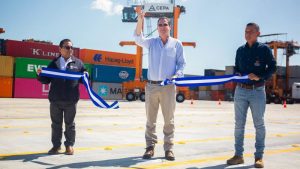 Federico Anliker presidente de CEPA inauguración de patio de contenedores el 28 de noviembre de 2023