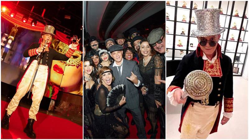 Alejandro Sanz celebra al estilo de Moulin Rouge su cumpleaños 55