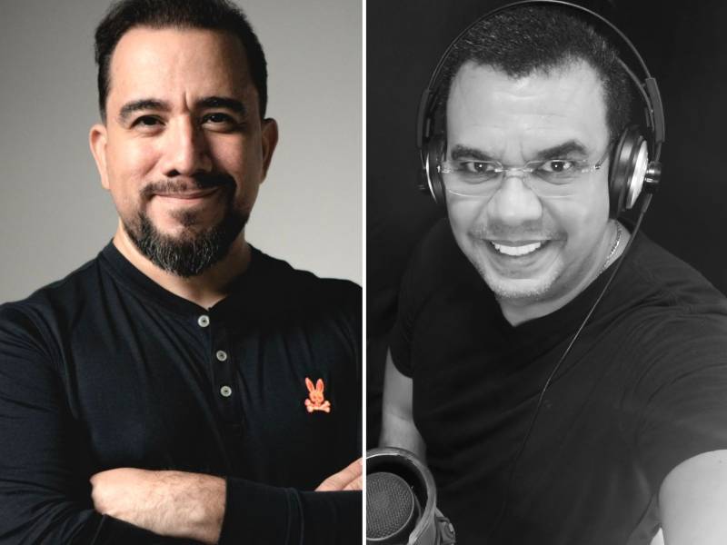 Artistas de la voz salvadoreños Mario Córdova y Heriberto Márquez