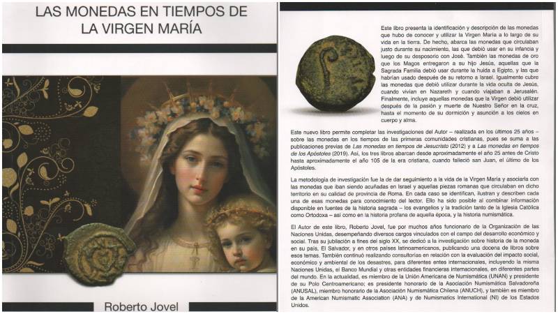 Libro sobre las monedas que habría usado la Virgen María durante su vida terrena