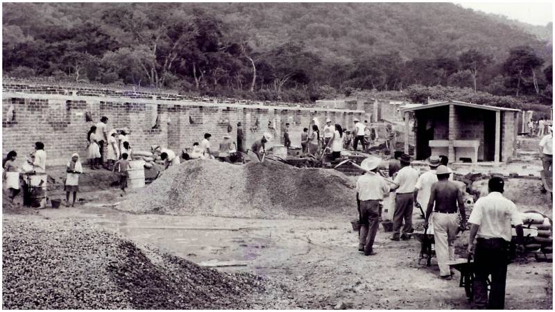 Imagen del proyecto realizado en San José del Pino en 1972 por Fundasal