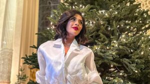 Sheynnis Palacios derrochó lujo y elegancia en fiestas navideñas