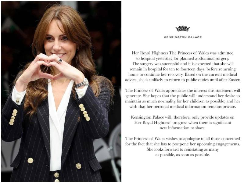 Princesa de Gales, Kate Middleton, vuelve a su residencia tras cirugía