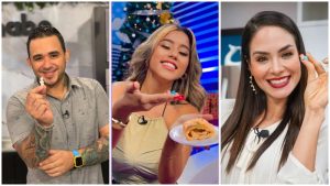 Roberto Menéndez, Mafer Salinas y Ana Pao Sifuentes, presentadores de televisión