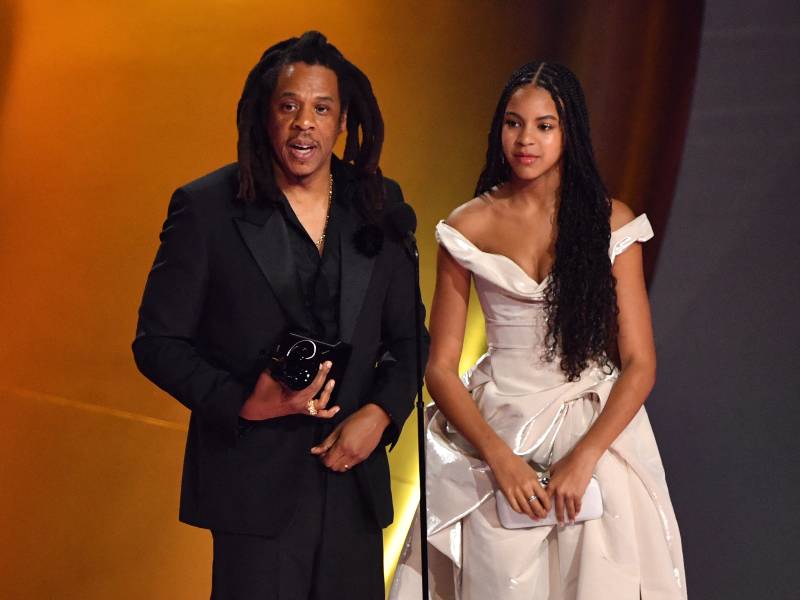 Jay Z con su hija en la entrega de los Grammy