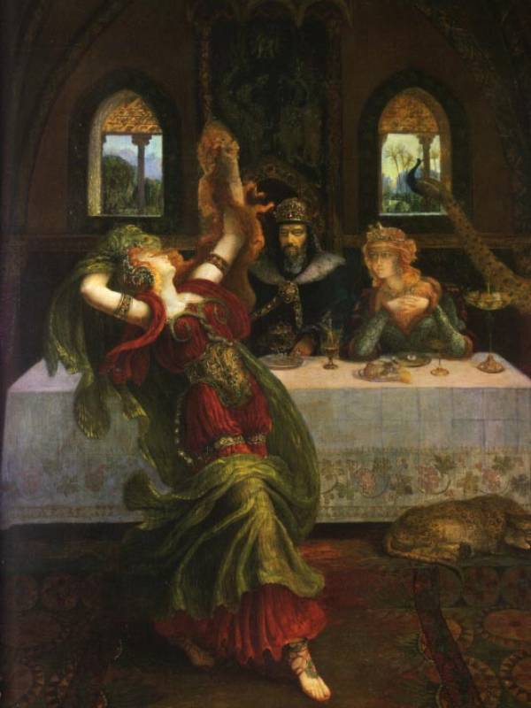 Óleo sobre lienzo "Danza de Salomé" del pintor Armand Point (1861–1932)