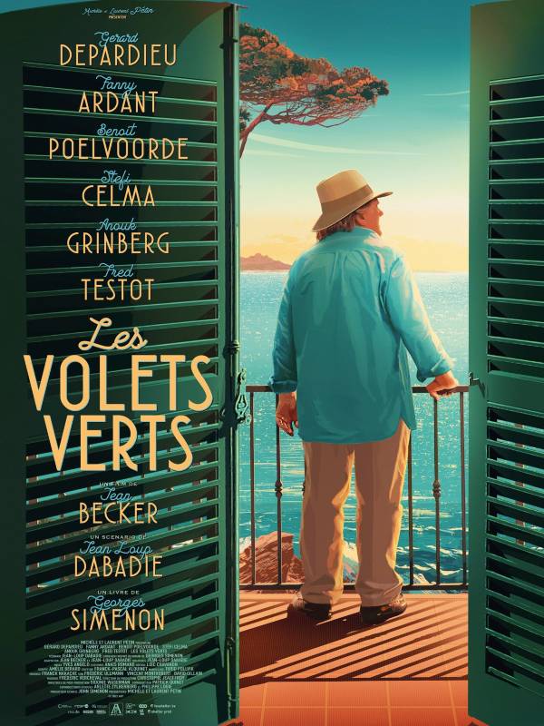 Póster del filme "Les Volets Verts" protagonizado por Depardieu