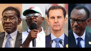 dictadores elegidos mayoria guinea burundi siria ruanda