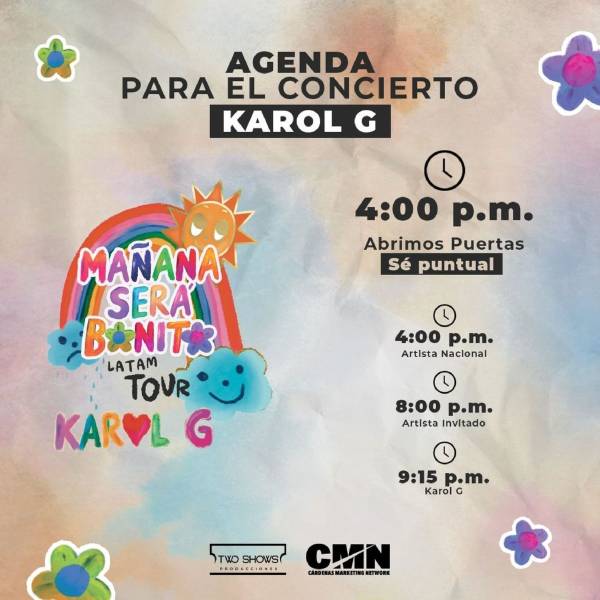 Agenda para el concierto de Karol G El Salvador 2024