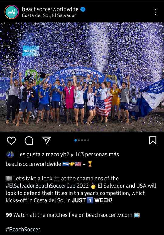 Beach Soccer post redes El Salvador 01