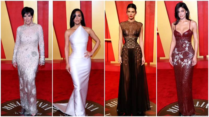 Las Kardashian Jenner en la fiesta Vanity Fair post Oscar