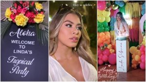 Linda Sibrián celebra sus 23 años con una fiesta tropical