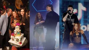 Peso Pluma sorprende a Anitta en concierto, el día de su cumpleaños