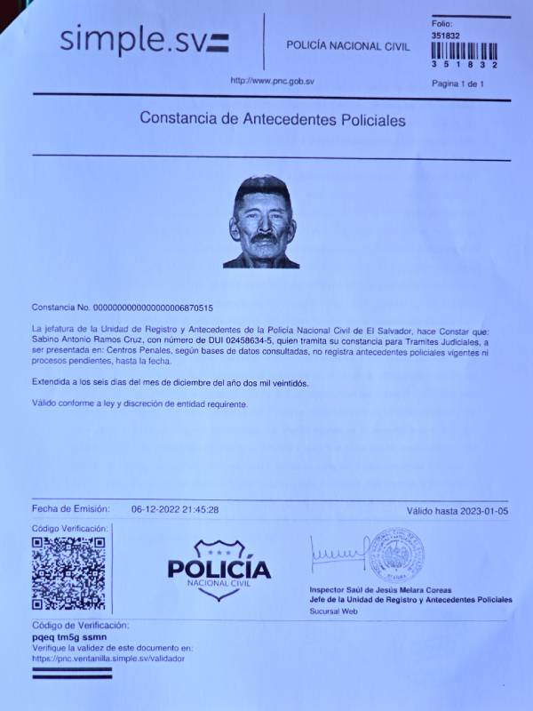 Sabido detenido por el regimen de excepcion Panchimalco