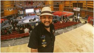 Víctor Flores en competencia internacional de barismo en 2017