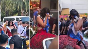 Sheynnis Palacios rompe a llorar en Filipinas