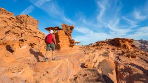 Runner se ejercita en el desierto de Nevada