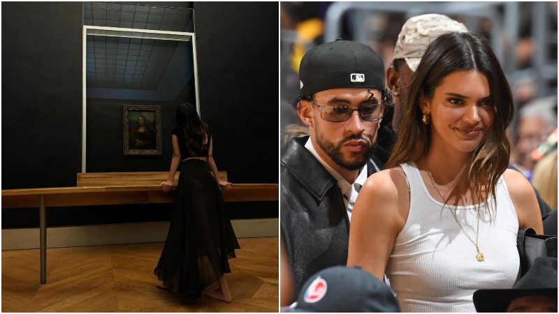 Kendall Jenner - Bad Bunny-museo del Louvre