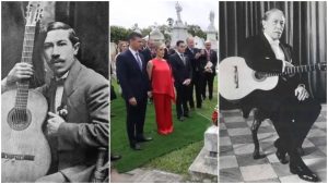 Santiago Peña, presidente de Paraguay, visita tumba de Mangoré en Los Ilustres, 2024