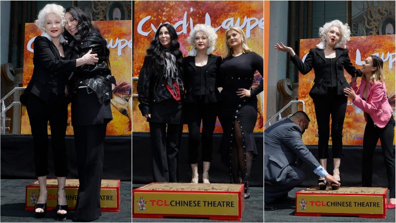 Cyndi Lauper con las cantantes Cher y Bebe Rexha.