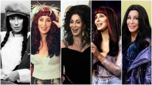 Cantante y actriz Cher a lo largo del tiempo