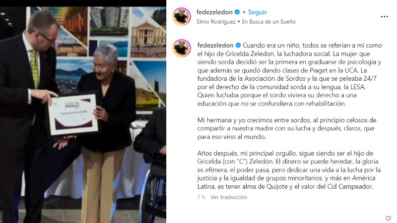 Federico Zeledón y su mamá Gricelda