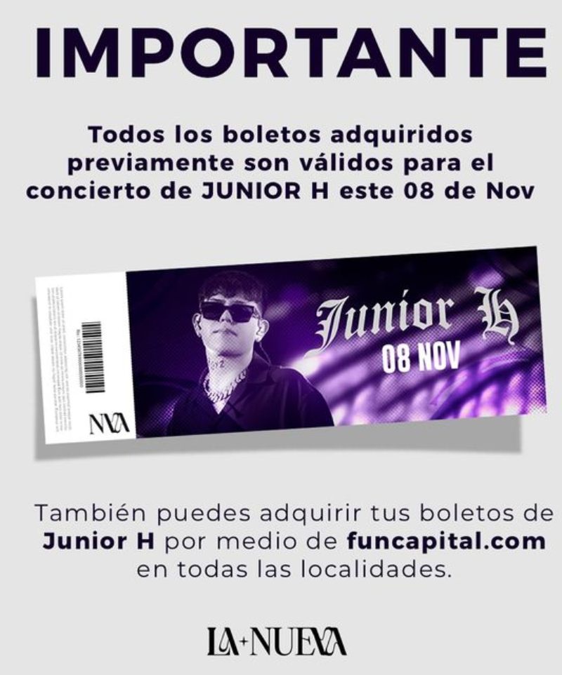 Junior H nueva fecha El Salvador