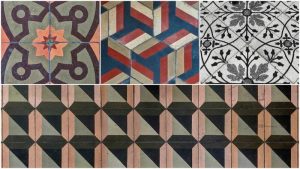 Baldosas hidráulicas del Palacio Nacional en tazas