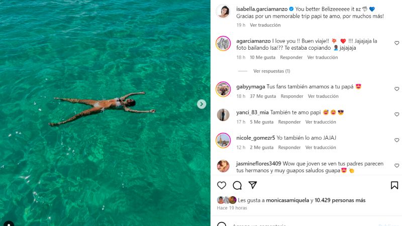 Isabella García-Manzo disfrutó al máximo sus vacaciones.