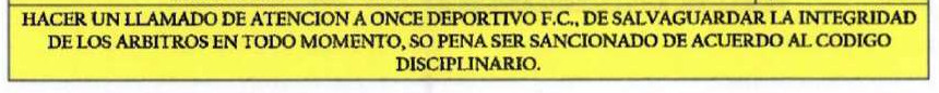 11 Deportivo notificacion disciplinaria arbitros Metapan