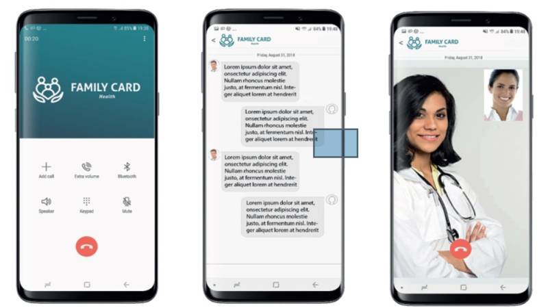 App de atención médica Family Card