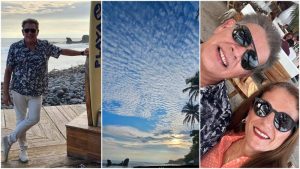Moises Urbina y su esposo en el Tunco