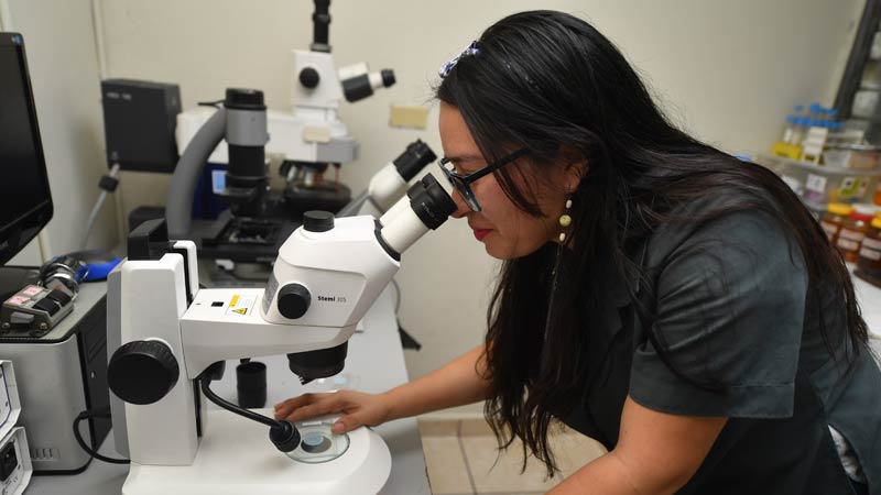 Ingrid Carolina Argueta, estudiante de Biología de la UES.