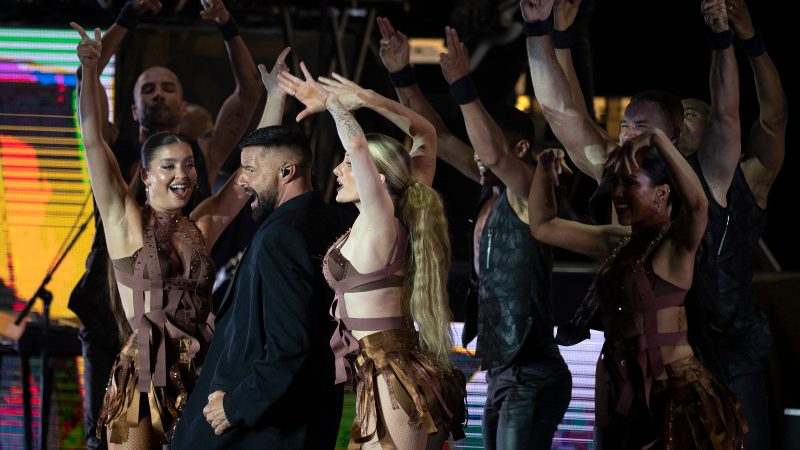 Ricky Martin en el escenario del Festival Starlite, en España. Foto: AFP