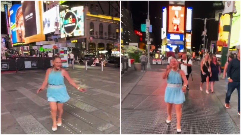 Yajaira en Times Square