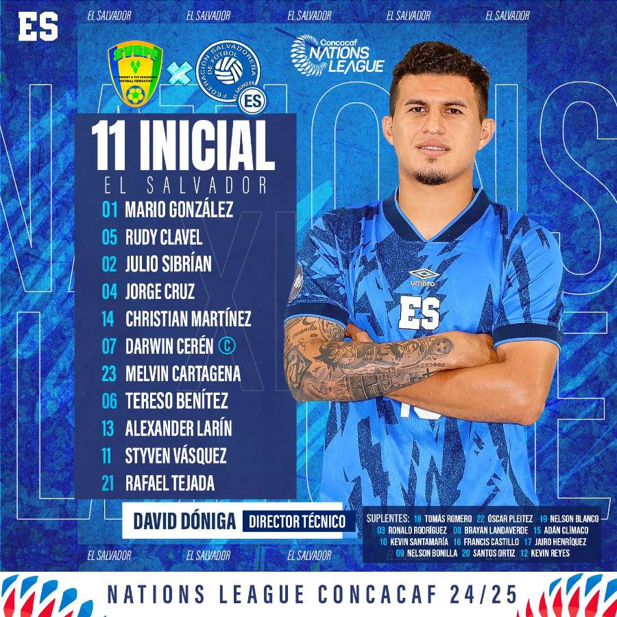 el salvador san vicente y las granadinas alineacion selecta concacaf liga naciones