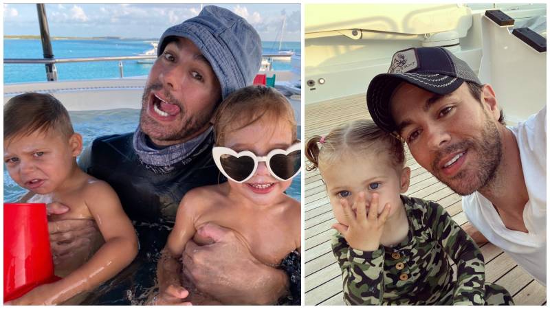 Enrique Iglesias en su version mas intima con sus hijos