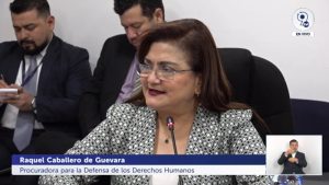 PDDH Raquel Caballero en comisión de Hacienda