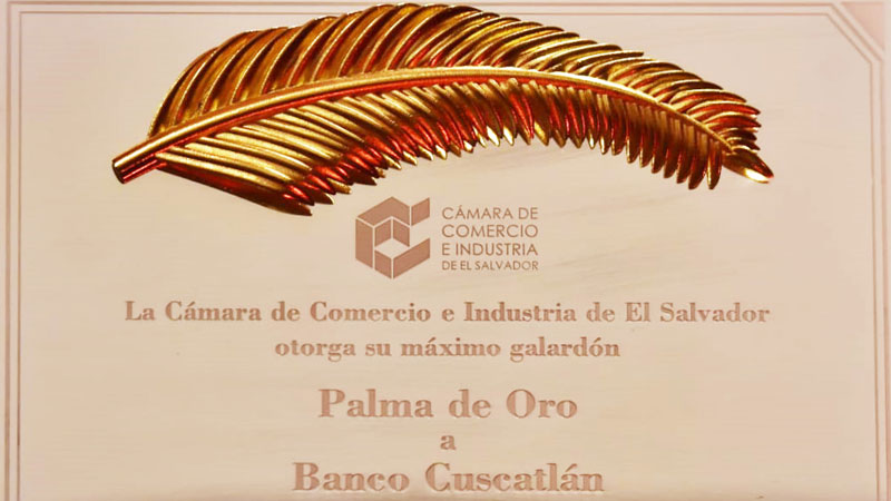 Palma de Oro 2024 al Banco Cuscatlán. Foto EDH / Jorge Reyes