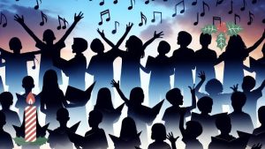 Ilustración de un coro en concierto