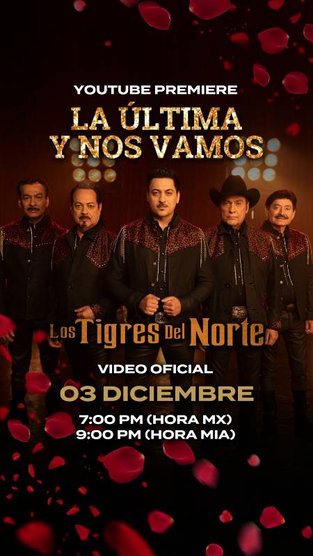 Los Tigres del Norte anuncian estreno de nuevo videoclip este 3 de diciembre de 2024