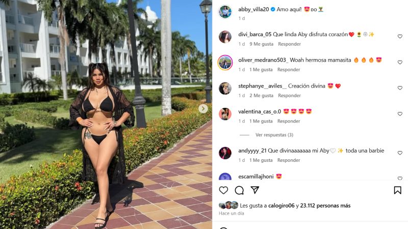 Abigaíl Mancía ha recibido miles y miles de Likes en sus fotografías en Punta Cana.